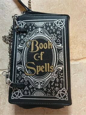 Book of Spells Spellbook Cross body bag  - Black & Gold